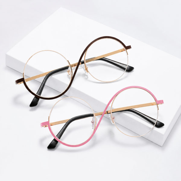 Women’s Round Rimless Sunglasses