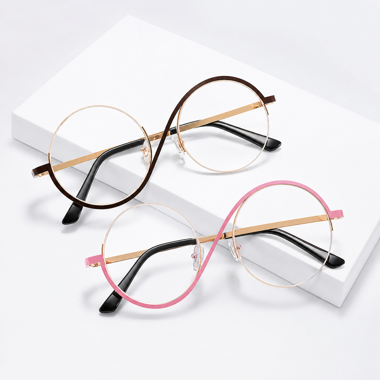 Women’s Round Rimless Sunglasses